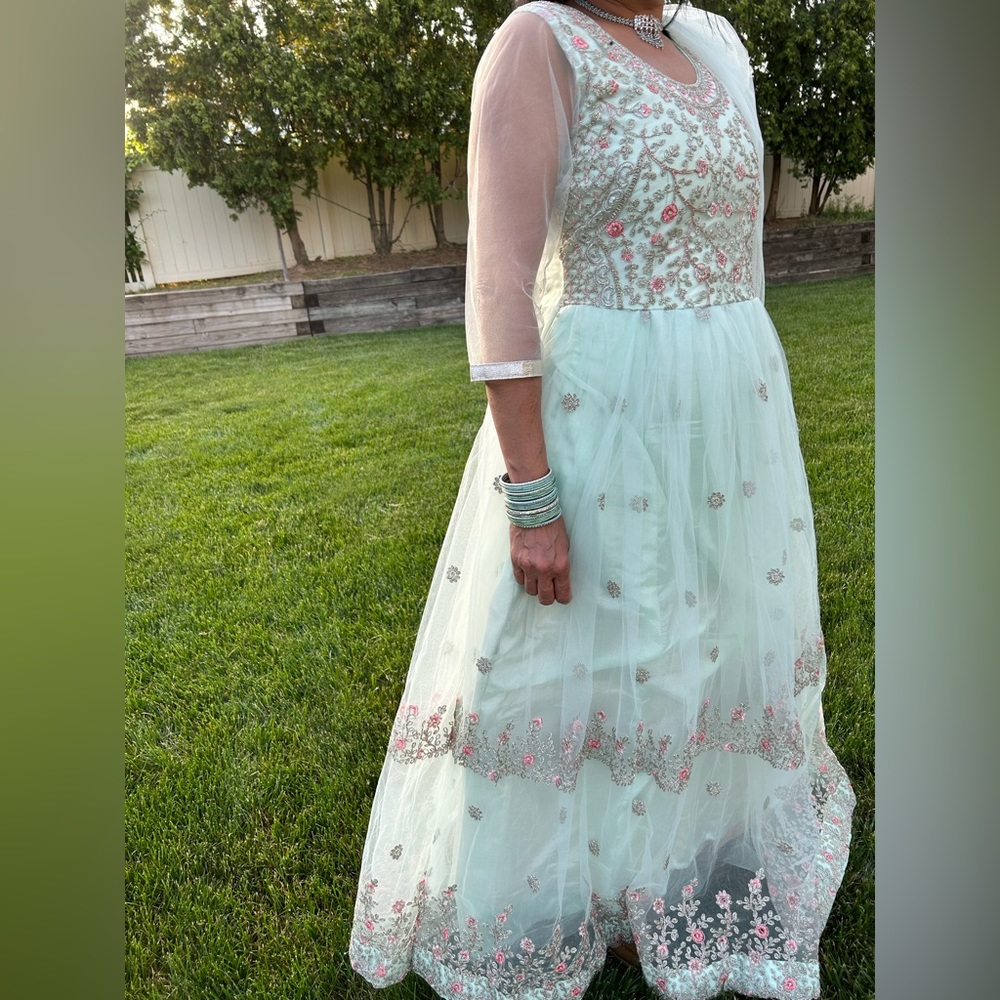 Beautiful light blue gown/lehenga
